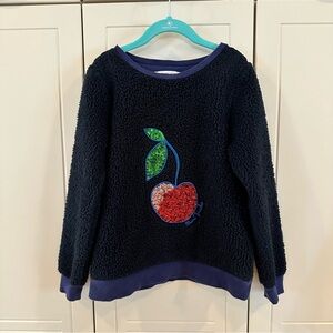 Little Marc Jacobs Girls Size 8 Fleece Sweatshirt with Cherry embellishment 🍒